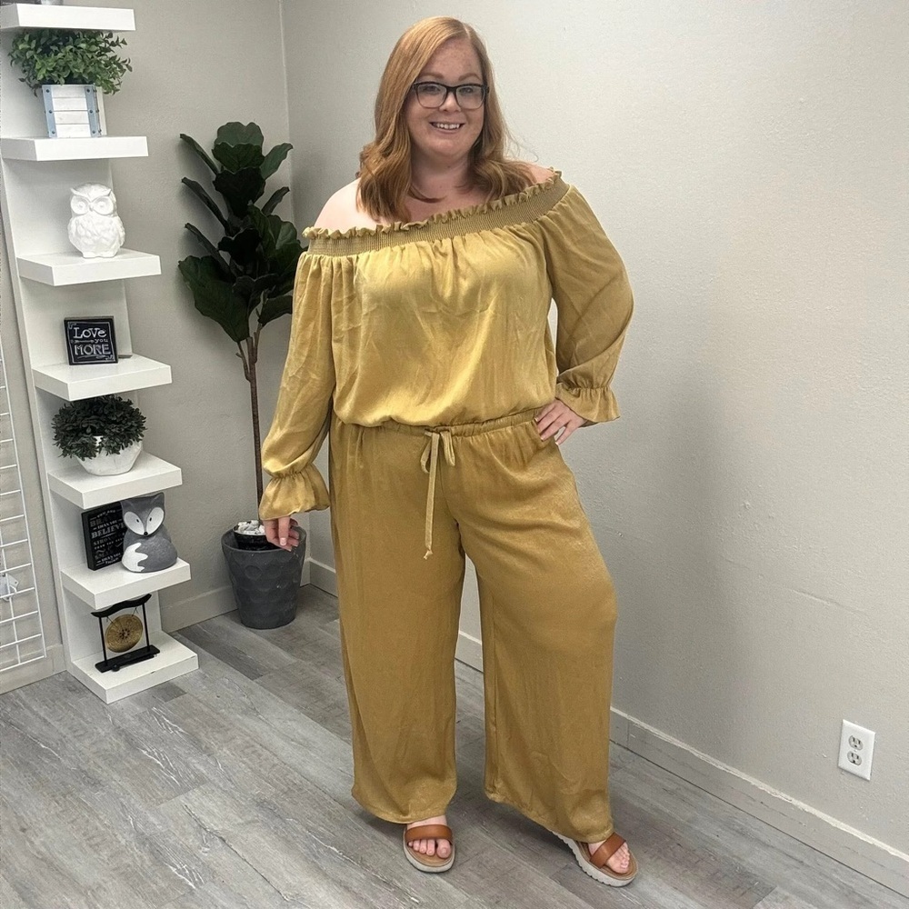 Ashley Stewart Off The Shoulder Jumpsuit - NEW! - Size 26/28 - Picture 1 of 4